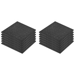vidaXL Losetas de goma protección de caídas 12 uds 50x50x3 cm negras