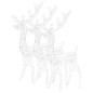 vidaXL Adorno de renos de Navidad acrílico 3 uds blanco frío 120 cm vidaXL Adorno de renos de Navidad acrílico 3 uds blanco frío 120 cm