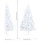 vidaXL Medio árbol de Navidad con luces y bolas blanco 120 cm vidaXL Medio árbol de Navidad con luces y bolas blanco 120 cm