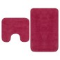 vidaXL Conjunto de alfombrillas de baño de tela 2 piezas fucsia vidaXL Conjunto de alfombrillas de baño de tela 2 piezas fucsia