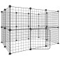 vidaXL Jaula para mascotas de 20 paneles puerta acero negro 35x35 cm vidaXL Jaula para mascotas de 20 paneles puerta acero negro 35x35 cm