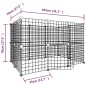 vidaXL Jaula para mascotas de 20 paneles puerta acero negro 35x35 cm vidaXL Jaula para mascotas de 20 paneles puerta acero negro 35x35 cm