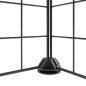 vidaXL Jaula para mascotas de 8 paneles acero negro 35x35cm