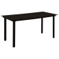 vidaXL Set de comedor de jardín 5 pzas cuerda de algodón y acero negro vidaXL Set de comedor de jardín 5 pzas cuerda de algodón y acero negro