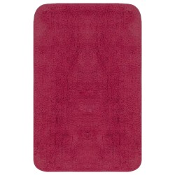 vidaXL Conjunto de alfombrillas de baño de tela 2 piezas fucsia