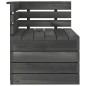 vidaXL Muebles palets de jardín 3 pzas madera maciza pino gris oscuro vidaXL Muebles palets de jardín 3 pzas madera maciza pino gris oscuro