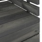 vidaXL Muebles palets de jardín 3 pzas madera maciza pino gris oscuro vidaXL Muebles palets de jardín 3 pzas madera maciza pino gris oscuro