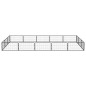 vidaXL Jaula perros 16 paneles acero recubierto polvo negro 100x50 cm