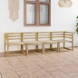 vidaXL Sofá de jardín 4 plazas madera de pino impregnada verde vidaXL Sofá de jardín 4 plazas madera de pino impregnada verde