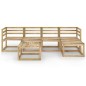 vidaXL Set de muebles de jardín 6 pzas madera de pino impregnada verde vidaXL Set de muebles de jardín 6 pzas madera de pino impregnada verde