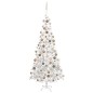 vidaXL Árbol de Navidad artificial con luces y bolas blanco 240 cm vidaXL Árbol de Navidad artificial con luces y bolas blanco 240 cm