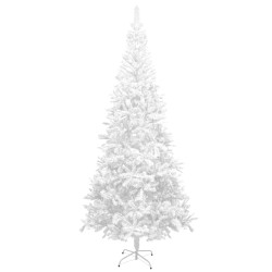 vidaXL Árbol de Navidad artificial con luces y bolas blanco 240 cm