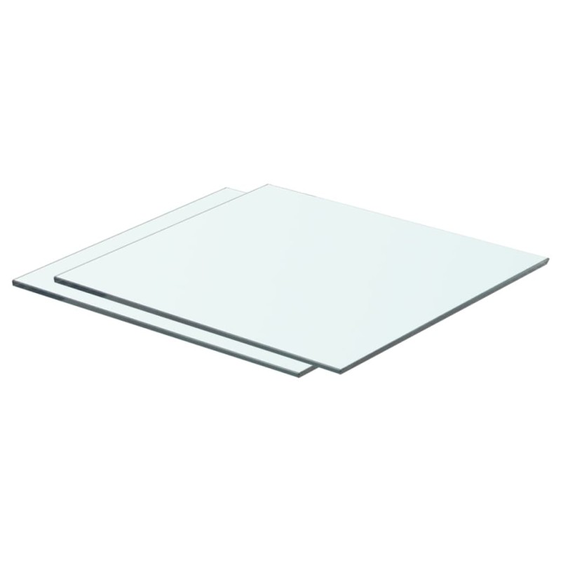 vidaXL Estantes 2 unidades panel de vidrio transparente 40x30 cm vidaXL Estantes 2 unidades panel de vidrio transparente 40x30 cm