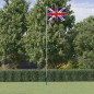 vidaXL Mástil y bandera de Reino Unido aluminio 6,23 m vidaXL Mástil y bandera de Reino Unido aluminio 6,23 m