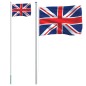 vidaXL Mástil y bandera de Reino Unido aluminio 6,23 m vidaXL Mástil y bandera de Reino Unido aluminio 6,23 m