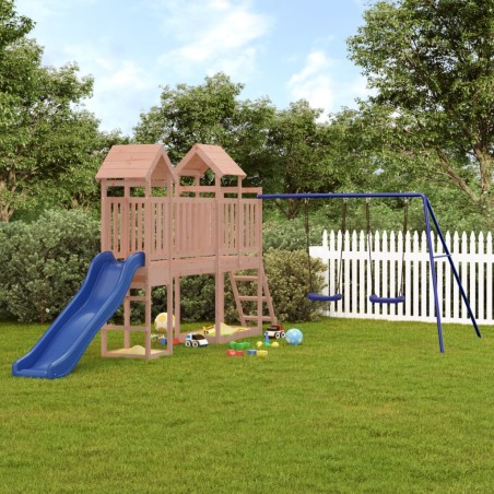 vidaXL Parque infantil de exterior madera maciza Douglas