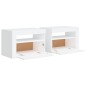 vidaXL Mesitas de noche con LED 2 unidades blanco 60x35x40 cm vidaXL Mesitas de noche con LED 2 unidades blanco 60x35x40 cm