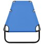 vidaXL Tumbona plegable acero azul vidaXL Tumbona plegable acero azul