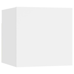vidaXL Mesita de noche madera de ingeniería blanca 30,5x30x30 cm