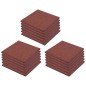 vidaXL Losetas de goma protección de caídas 18 unidades 50x50x3cm rojo