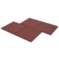 vidaXL Losetas de goma protección de caídas 18 unidades 50x50x3cm rojo