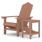 vidaXL Silla de jardín Adirondack con mesa HDPE marrón vidaXL Silla de jardín Adirondack con mesa HDPE marrón