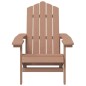 vidaXL Silla de jardín Adirondack con mesa HDPE marrón vidaXL Silla de jardín Adirondack con mesa HDPE marrón