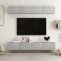 vidaXL Juego de muebles de salón 4 piezas gris hormigón 100x30x30 cm vidaXL Juego de muebles de salón 4 piezas gris hormigón 100x30x30 cm