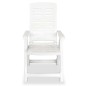 vidaXL Sillas de jardín reclinables 4 unidades plástico blanco vidaXL Sillas de jardín reclinables 4 unidades plástico blanco