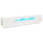 vidaXL Mueble para TV con luces LED blanco brillante 200x35x40 cm