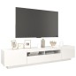 vidaXL Mueble para TV con luces LED blanco brillante 200x35x40 cm