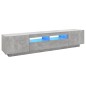 vidaXL Mueble para TV con luces LED gris hormigón 200x35x40 cm vidaXL Mueble para TV con luces LED gris hormigón 200x35x40 cm