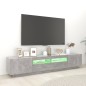 vidaXL Mueble para TV con luces LED gris hormigón 200x35x40 cm vidaXL Mueble para TV con luces LED gris hormigón 200x35x40 cm