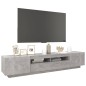 vidaXL Mueble para TV con luces LED gris hormigón 200x35x40 cm vidaXL Mueble para TV con luces LED gris hormigón 200x35x40 cm