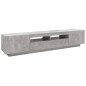 vidaXL Mueble para TV con luces LED gris hormigón 200x35x40 cm vidaXL Mueble para TV con luces LED gris hormigón 200x35x40 cm