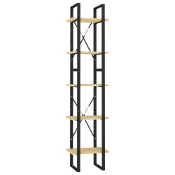 vidaXL Estantería de 5 niveles madera maciza pino 40x30x175 cm