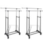 vidaXL Perchero ajustable para ropa 2 barras 2 unidades vidaXL Perchero ajustable para ropa 2 barras 2 unidades