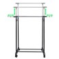 vidaXL Perchero ajustable para ropa 2 barras 2 unidades vidaXL Perchero ajustable para ropa 2 barras 2 unidades