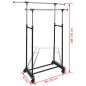 vidaXL Perchero ajustable para ropa 2 barras 2 unidades vidaXL Perchero ajustable para ropa 2 barras 2 unidades