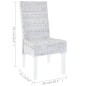 vidaXL Sillas de comedor 4 unidades ratán Kubu y madera mango marrón vidaXL Sillas de comedor 4 unidades ratán Kubu y madera mango marrón