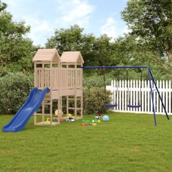 vidaXL Parque infantil de exterior madera maciza de pino