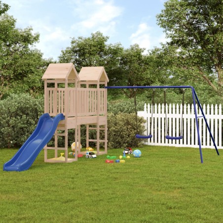 vidaXL Parque infantil de exterior madera maciza de pino
