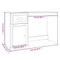 vidaXL Escritorio cajón madera contrachapada blanco brillo 115x50x75cm vidaXL Escritorio cajón madera contrachapada blanco brillo 115x50x75cm