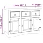 vidaXL Aparador Corona madera maciza pino mexicano 115x43x79,5 cm vidaXL Aparador Corona madera maciza pino mexicano 115x43x79,5 cm