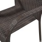 vidaXL Set de muebles de comedor de jardín 5 piezas de ratán marrón vidaXL Set de muebles de comedor de jardín 5 piezas de ratán marrón