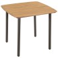 vidaXL Set de muebles de comedor de jardín 5 piezas de ratán marrón vidaXL Set de muebles de comedor de jardín 5 piezas de ratán marrón