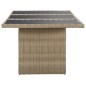 vidaXL Mesa de comedor jardín vidrio y ratán PE marrón 200x100x74 cm vidaXL Mesa de comedor jardín vidrio y ratán PE marrón 200x100x74 cm