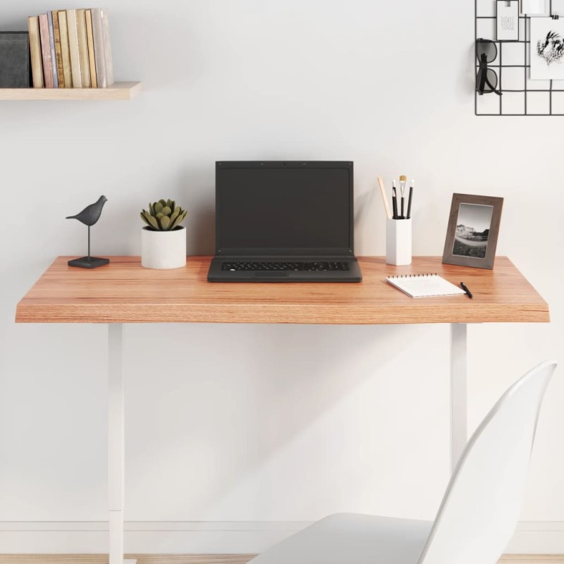 vidaXL Tablero mesa madera roble tratada marrón claro 100x60x(2-4) cm vidaXL Tablero mesa madera roble tratada marrón claro 100x60x(2-4) cm