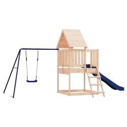vidaXL Parque infantil de exterior madera maciza de pino