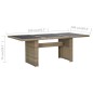 vidaXL Mesa de comedor jardín vidrio y ratán PE marrón 200x100x74 cm vidaXL Mesa de comedor jardín vidrio y ratán PE marrón 200x100x74 cm